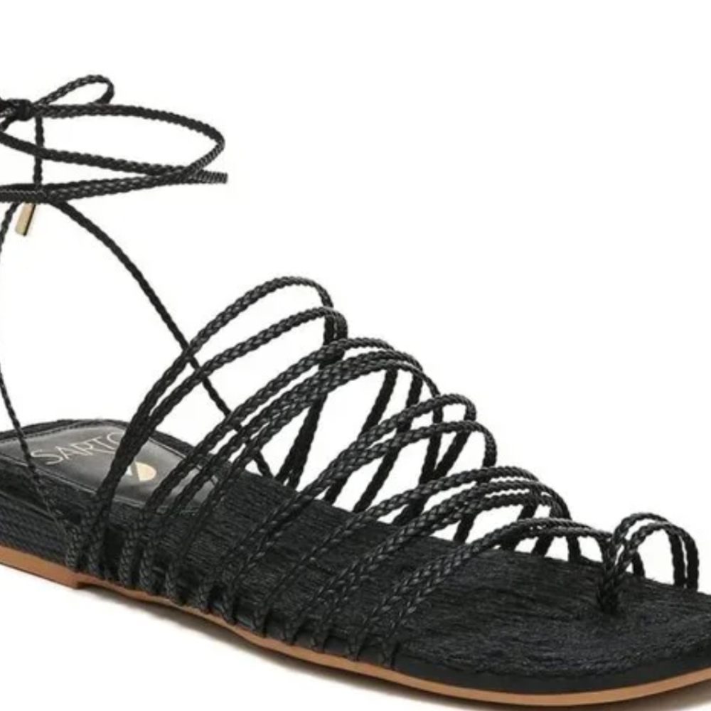 Stylish Black Strappy Sandals